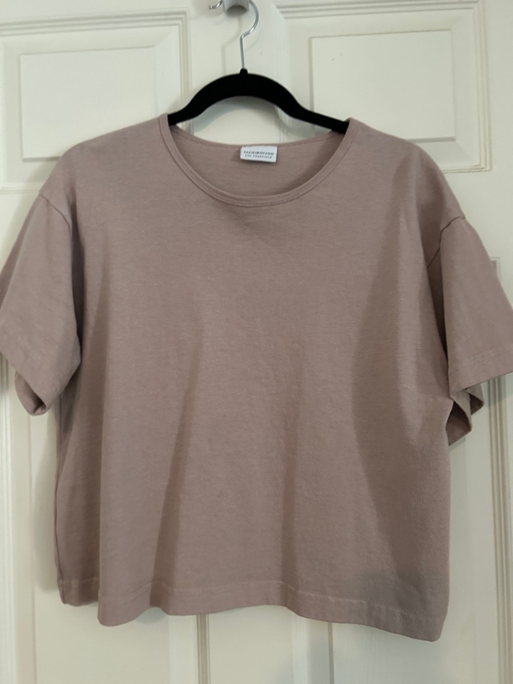 Relaxed Boxy Short Sleeve Tee in Dusty Mauve